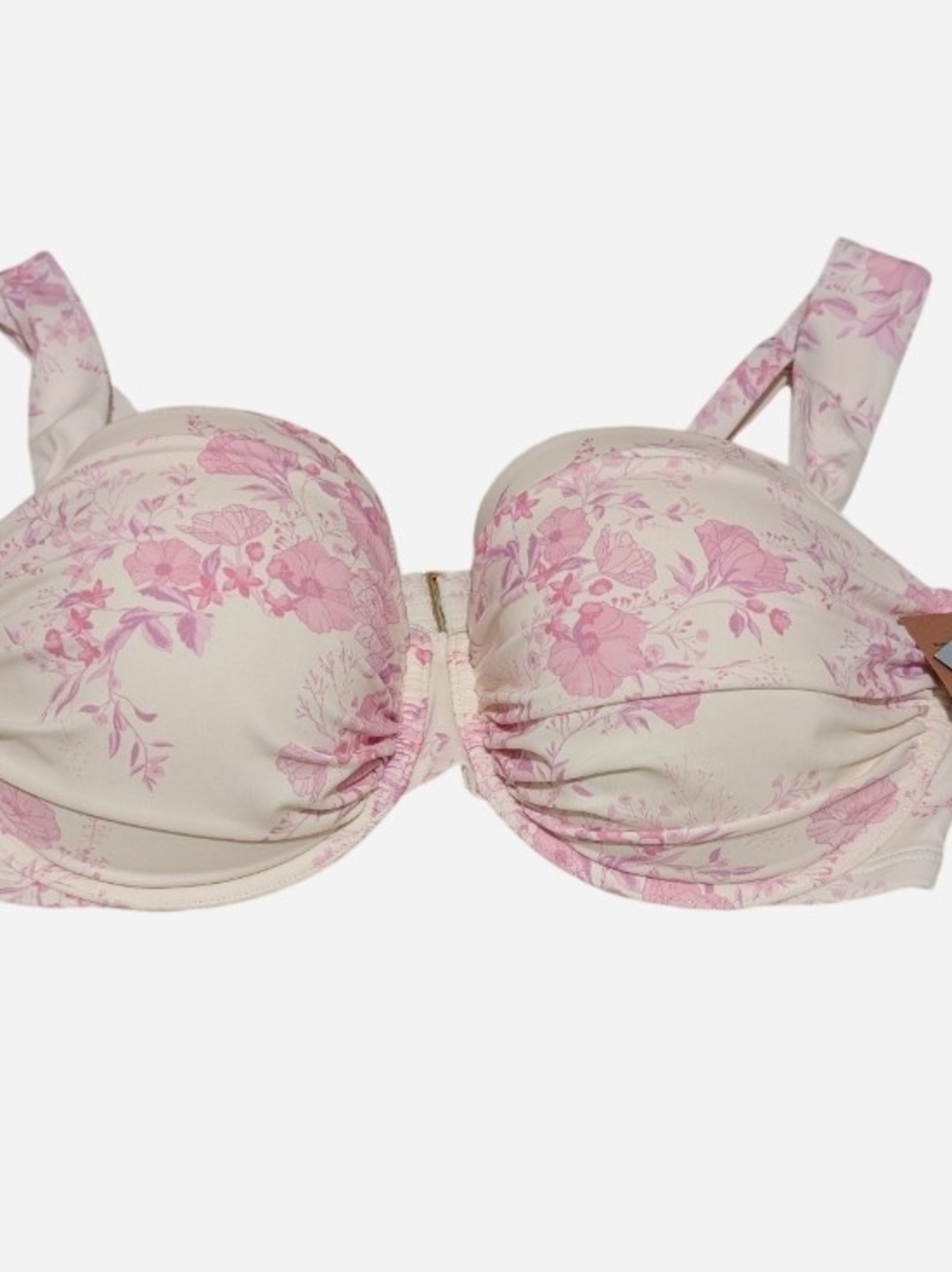 Shade & Shore Pink Floral Underwire Swim Bra - Picture 2 of 6
